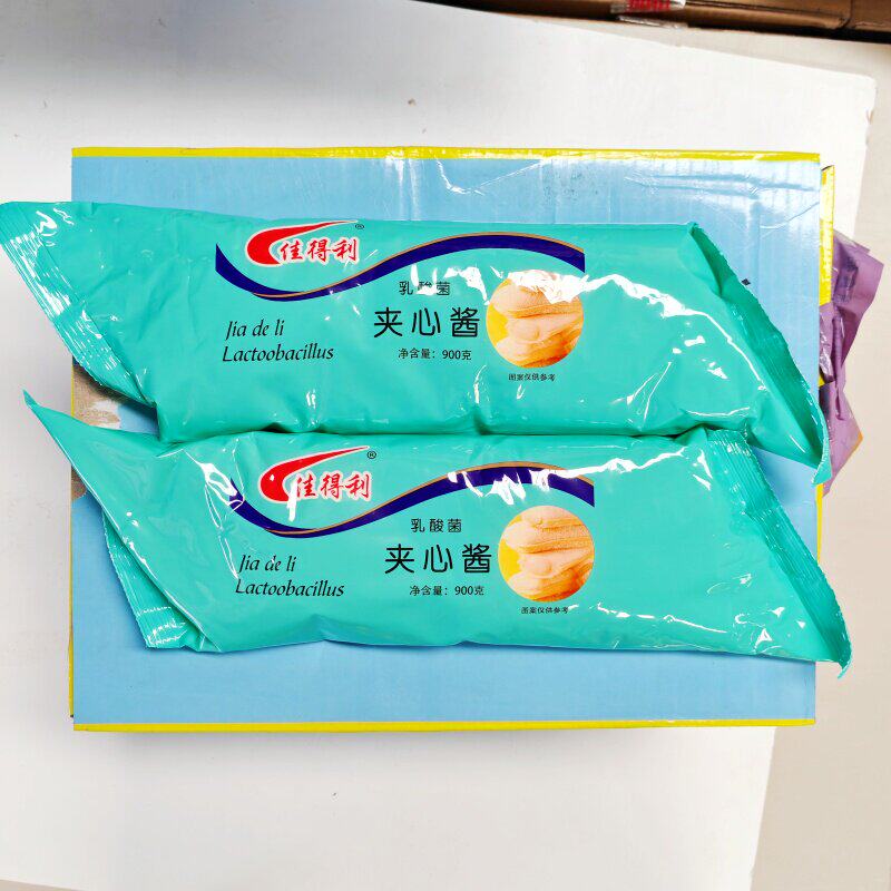 佳得利乳酸菌夹心酱900g*12包整箱商用面包吐司蛋糕夹心烘焙馅料