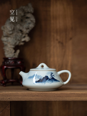 景德镇石勺壶手工制茶茶壶家用陶瓷功夫茶具大容量青花瓷单壶
