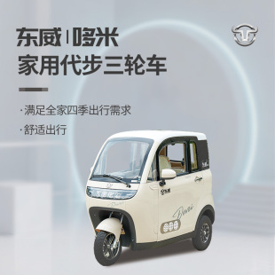 东威哆米三轮电动车全封闭有3C可上牌三轮碟刹手脚联动车门可拆卸