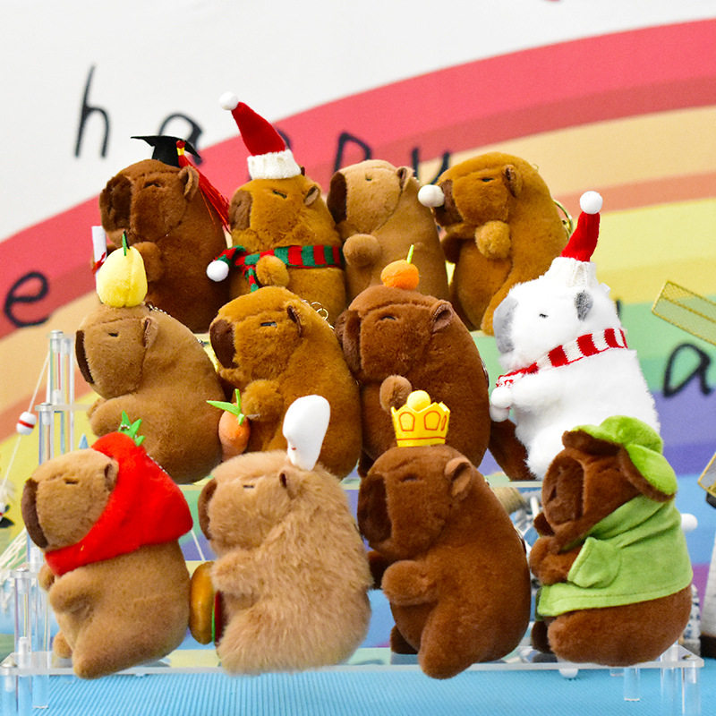 跨境卡皮巴拉水豚毛绒玩具包包挂件配饰布娃娃钥匙扣公仔生日玩偶,玩具/童车/益智/积木/模型,毛绒/玩偶/公仔/布艺类玩具,淘宝优惠券,粉丝福利购,淘宝优惠卷