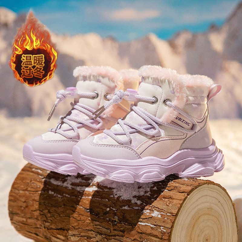 女童加厚保暖抗寒雪地靴