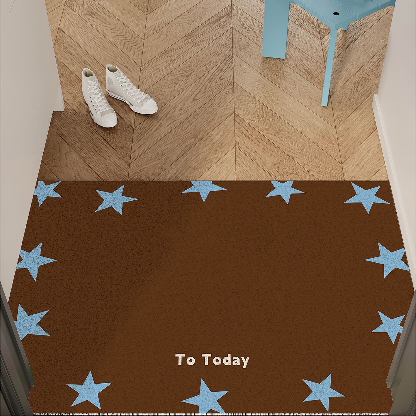 复古美拉德星星入户地垫丝圈防滑