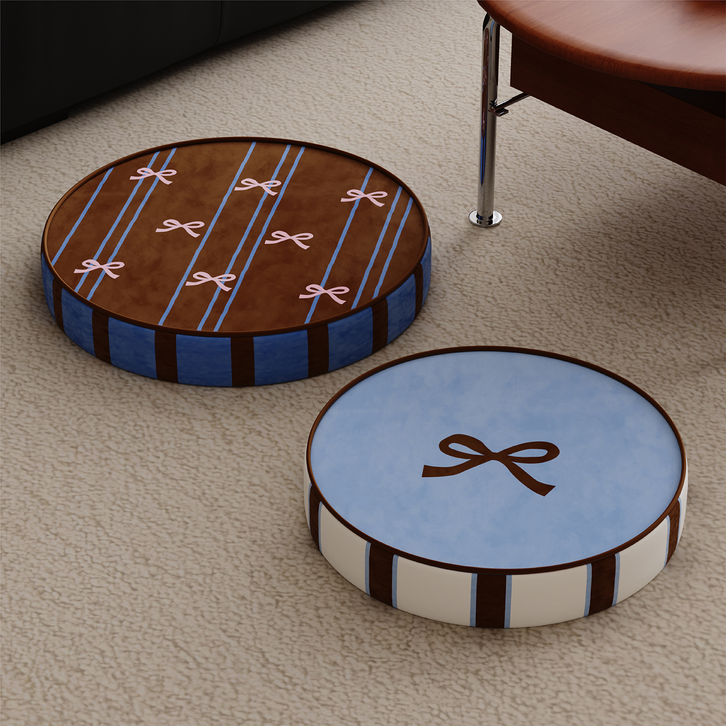 法式复古风蒲团客厅地毯看书坐垫