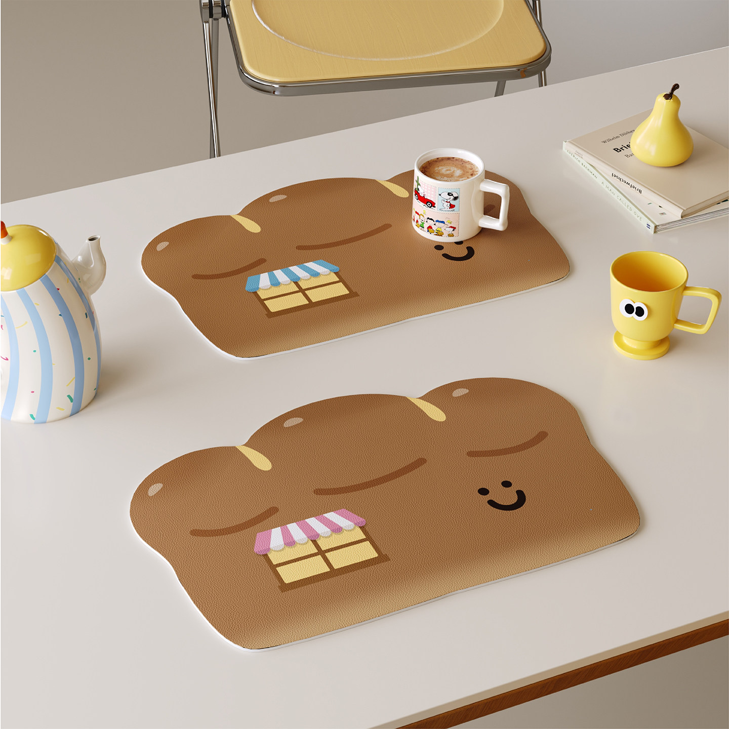 卡通萌趣面包屋西餐垫皮革防水防油防烫免洗茶几桌面保护垫隔热垫,居家布艺,餐垫,淘宝优惠券,粉丝福利购,淘宝优惠卷