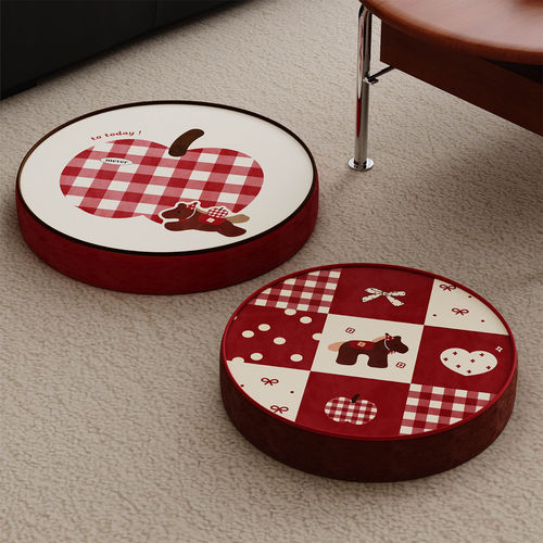 拼布格纹小马新年蒲团榻榻米坐垫