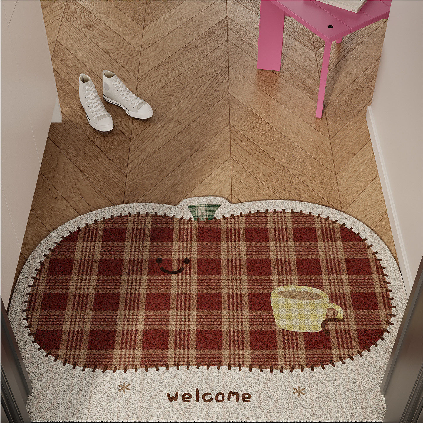 新年复古拼布入户地垫丝圈防滑耐脏大门口门外进门脚垫可自由裁剪,居家布艺,入户地垫,淘宝优惠券,粉丝福利购,淘宝优惠卷