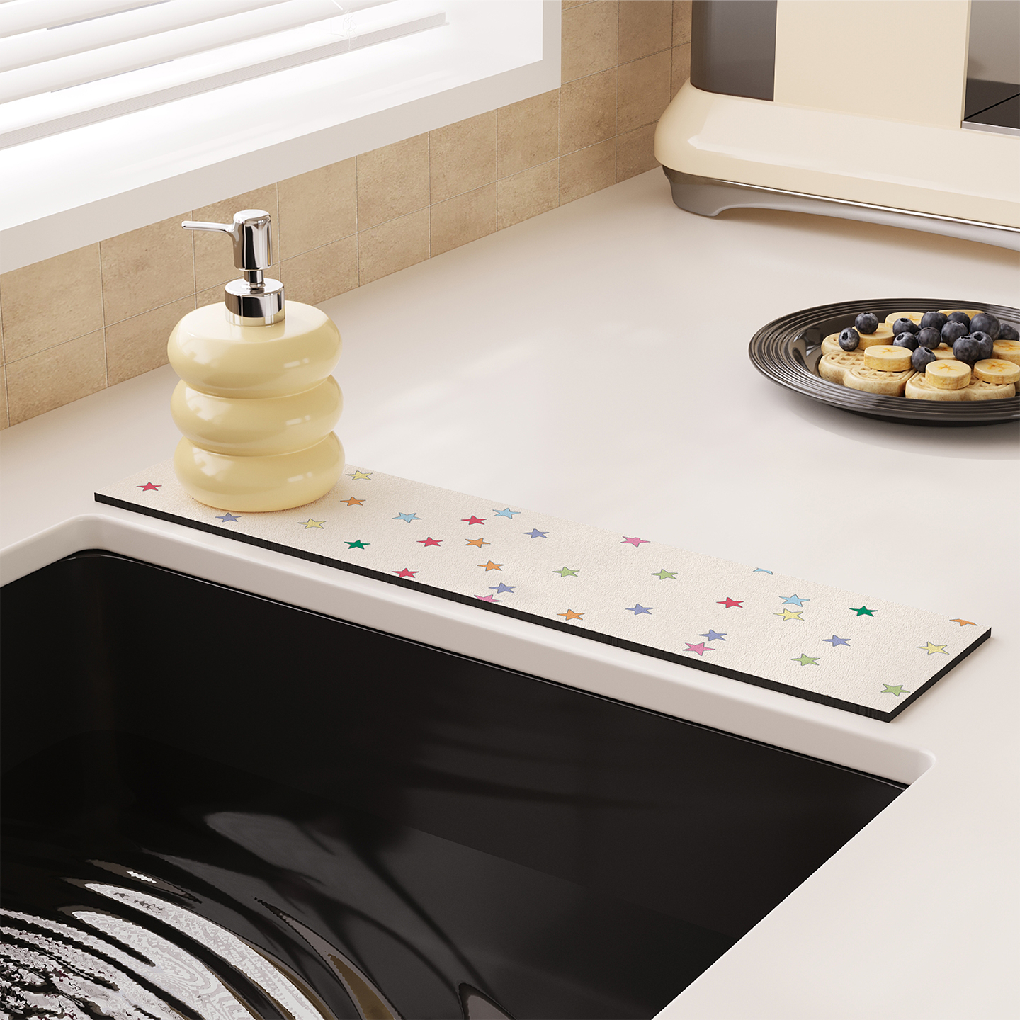 奶油ins风水龙头厨房台面吸水垫