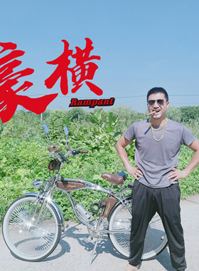 复古沙滩自行车7速26英寸欧美140辐条双减震Chrome Beach Cruiser