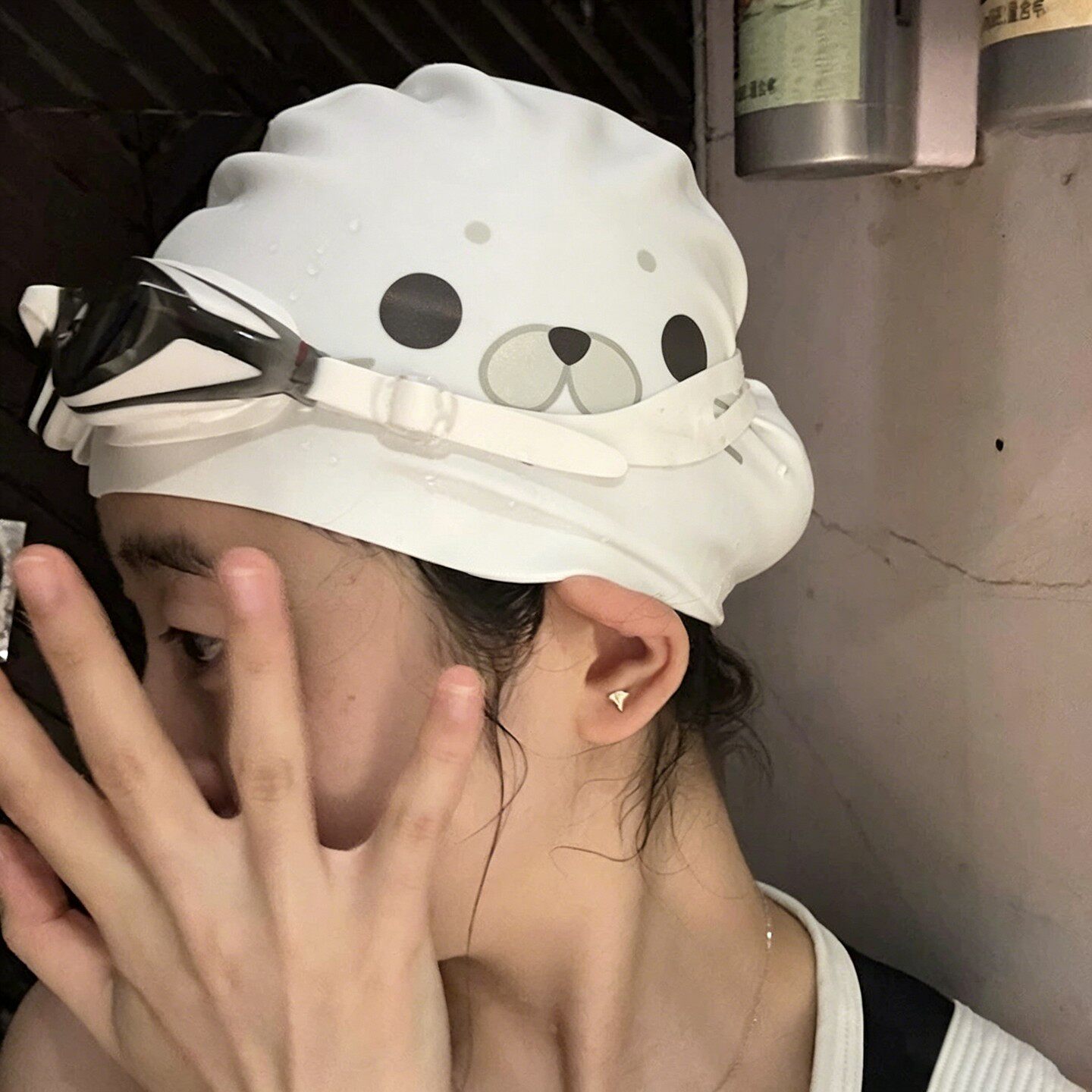 泳帽女款专用防水不勒头长