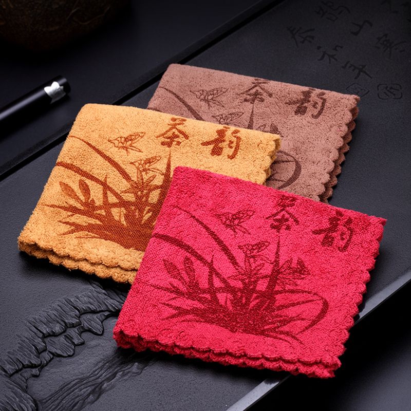 茶巾吸水加厚茶台几毛巾抹布高档茶桌禅意复古功夫茶具中国风茶布