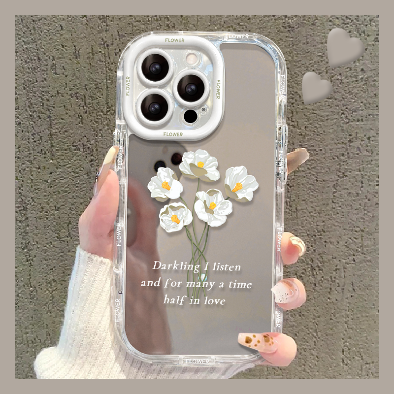 适用vivos18pro手机壳iqooneo9油画花朵s17t小清新s16e镜子s15镜面s12奶油s10硅胶s9软壳s7小众vivo个性vovo