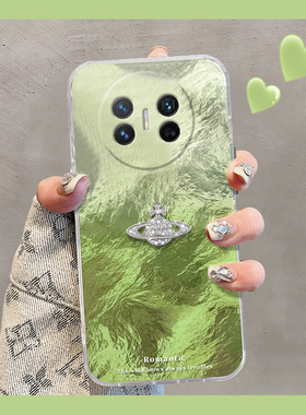 绿色晕染适用华为matex5手机壳matex3典藏版折叠水钻matexs2高级感p50pocket锡纸纹2折叠屏简约日韩硬壳防摔