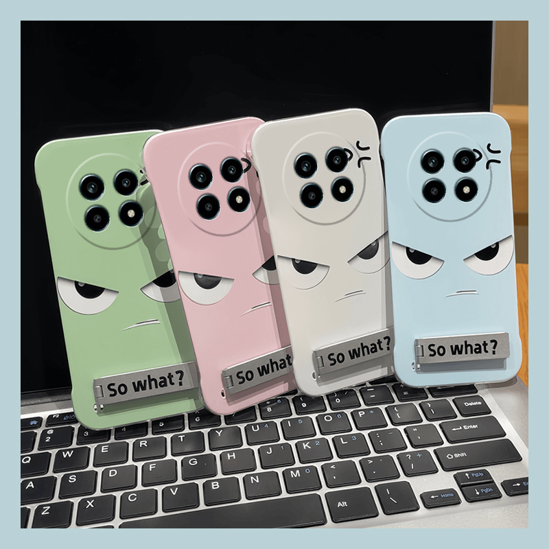 愤怒眼睛适用oppo真我13pro至尊版手机壳13por+立体findx7ultra支架x6无边框x5表情包relme真我neogt5硬壳gt6