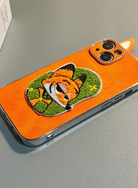 刺绣疯狂动物城适用华为mate80手机壳mata70立体m60pro+耳朵50e尼克40橙色30epor牛仔纹十可爱huawei动漫卡通