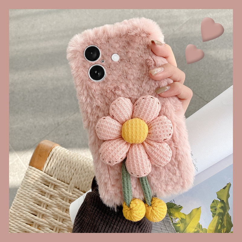 ins风花朵适用苹果16pro手机壳iphone15纯色14简约13毛毛12立体11promax粉色8plus毛绒绒xr秋冬季xsmax硅胶7p,3C数码配件,手机保护套/壳,淘宝优惠券,粉丝福利购,淘宝优惠卷