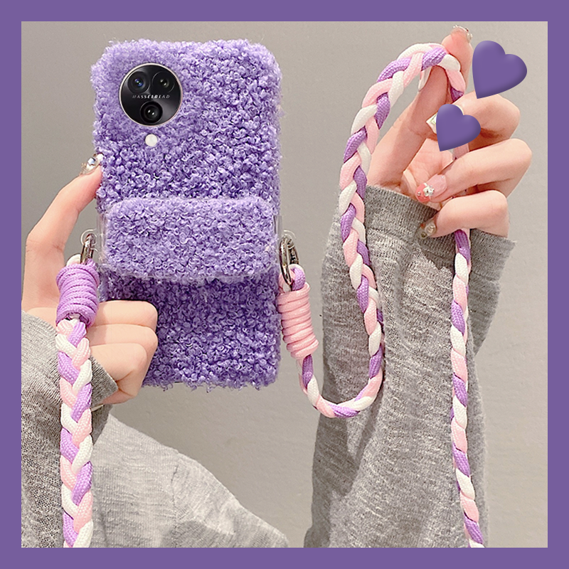 可背毛绒绒oppo斜挎个性