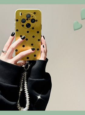 适用vivox100pro手机壳iqoo12黑色波点y100i高级感x90s羽纱x80辣妹x70t卡通x60硅胶x50软壳x30小众z8x女vivo