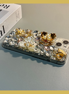 满屏珍珠花朵适用小米17手机壳15spro宝石14ultra钻石13高级感12spo/12x轻奢11青春版10软mix4/8se/civi5/4/3