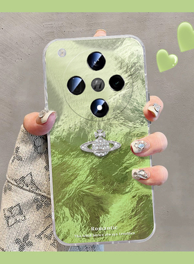 绿色晕染适用oppofindx8pro手机壳fondx7ultra水钻6高级感5日韩a3por小众a2x简约a1锡纸纹0ppo防摔opop硅胶女