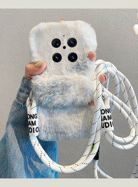 水墨晕染拼色适用华为mate70pro+手机壳meta60立体mata50e背夹rs保时捷设计mete40e十m30秋冬季20x毛绒10斜挎