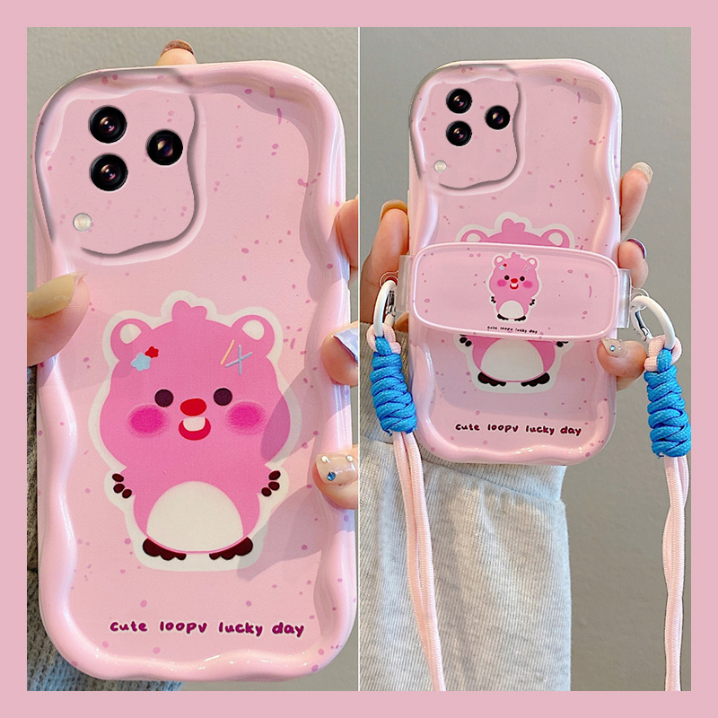 手机壳背夹斜挎可背小海狸露比loopy背带