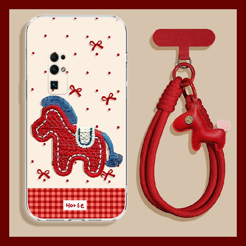 手机壳硅胶红色2026马年立体卡通