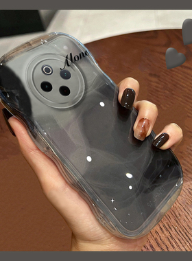 适用vivoy300i手机壳y300pro水墨晕染y200e透灰色y200gt小众y200t新款5g韩系vivo硅胶软壳高级感日韩简约全包