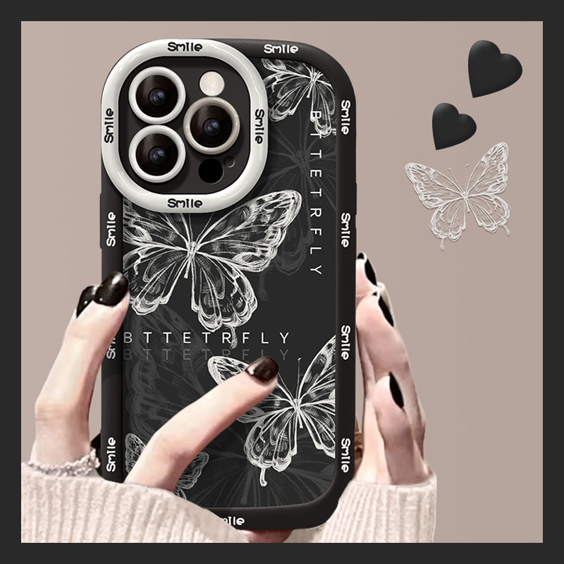 高级感小众蝴蝶全包防摔手机壳