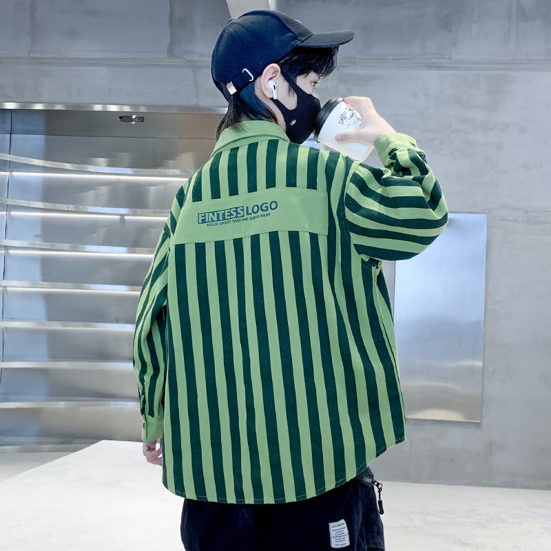 男童衬衫春秋长袖白色儿童装百搭潮宝流行酷帅男孩超酷ins风炸街