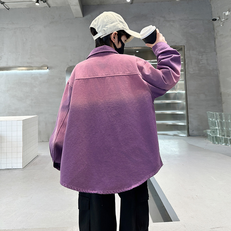 白色衬衫男童长袖酷风服装潮范百搭经典超好看童装新品炸街日系