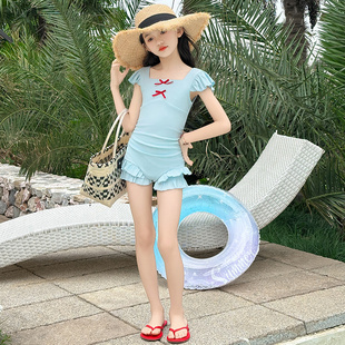 流行舒服潮酷时髦高级感夏季 女孩儿童游泳衣舒适甜美夏新夏天新品