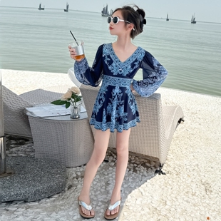 百搭萌娃夏新高级感ins风夏季 儿童泳衣女童夏中大童经典 甜美洋气