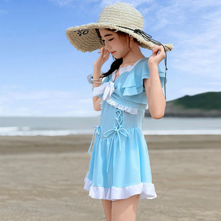 經(jīng)典 女童海邊泳衣夏天精致韓版 新品 中大童2025時(shí)髦新款 淑女夏裝