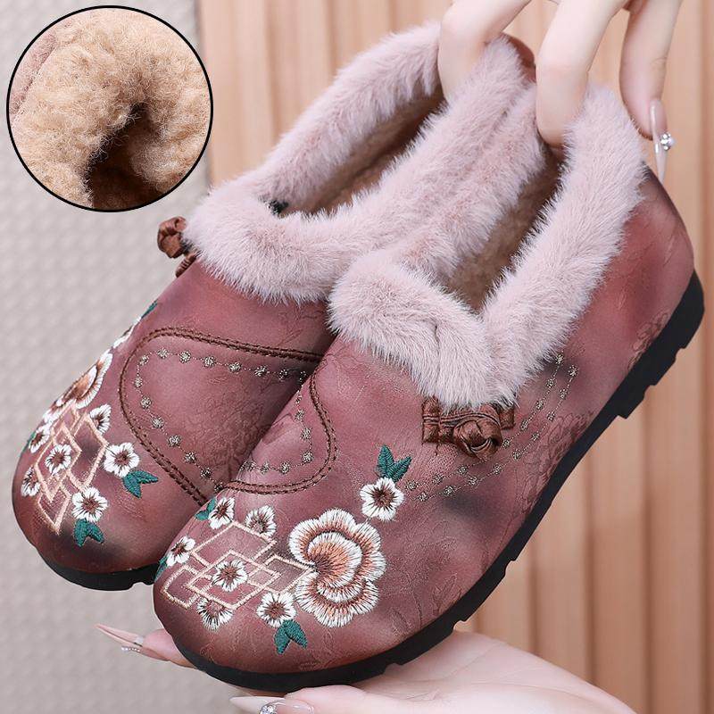 冬季加绒绣花鞋保暖老北京布鞋女棉鞋民族风软底休闲鞋防滑妈妈鞋,女鞋,传统布鞋,淘宝优惠券,粉丝福利购,淘宝优惠卷