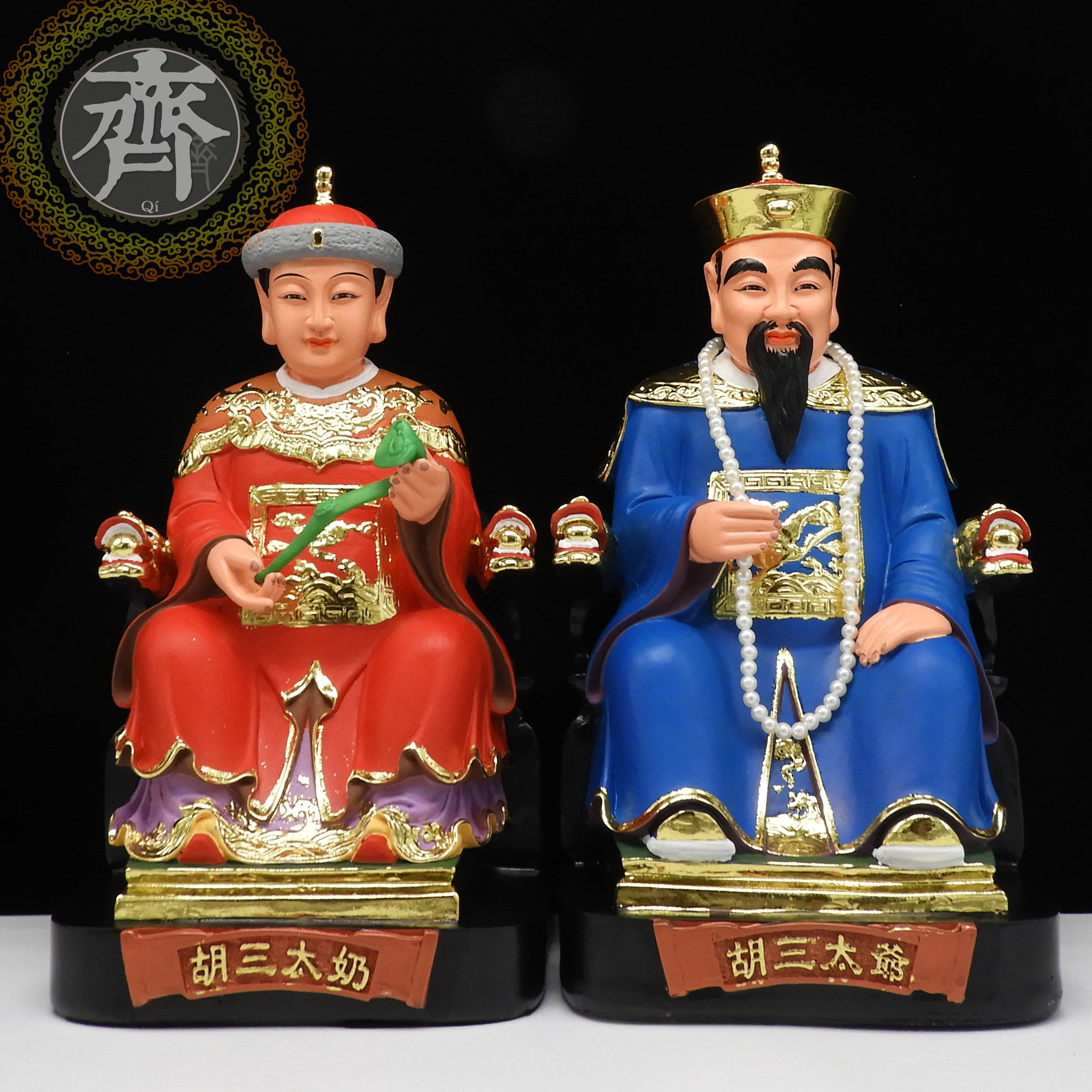 胡三神像胡爷胡奶家用12寸16寸树脂材质桌面供奉中式包邮摆件像体