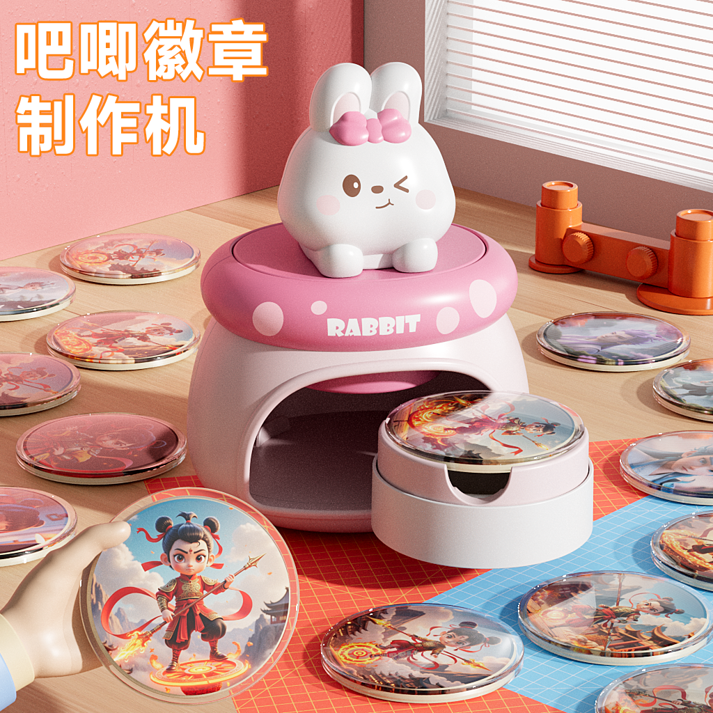 儿童玩具女孩子吧唧徽章制作机器
