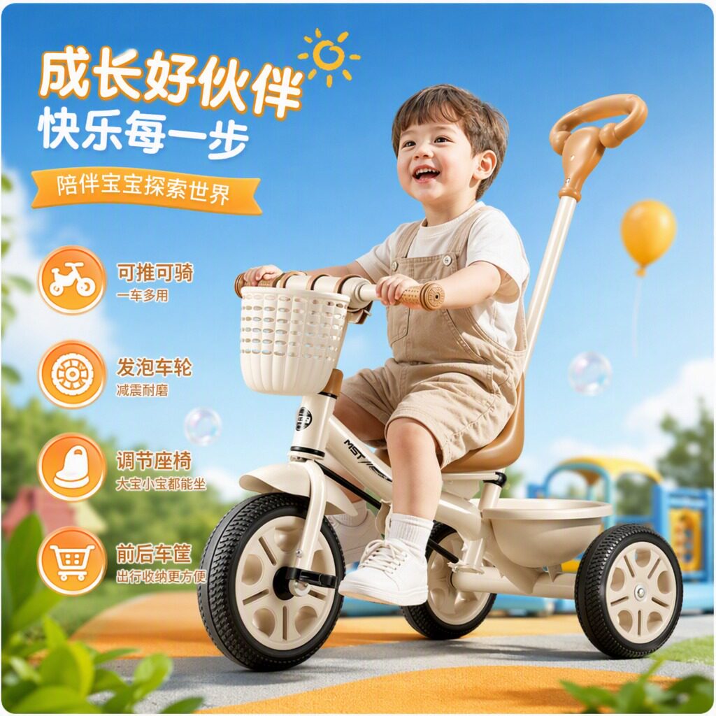 童年限定座驾宝宝专属三轮脚踏车