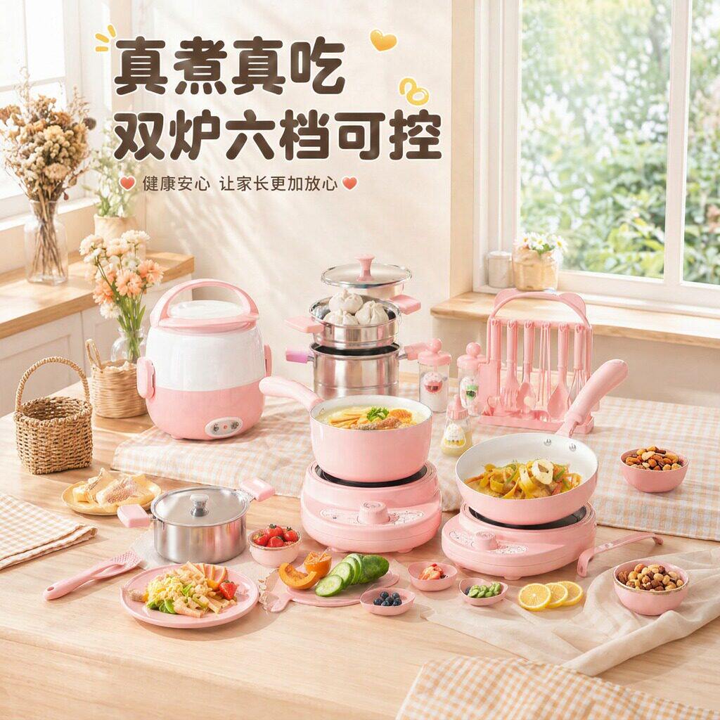迷你小厨房真煮全套真实煮饭可吃食用厨具六一儿童节女孩生日礼物