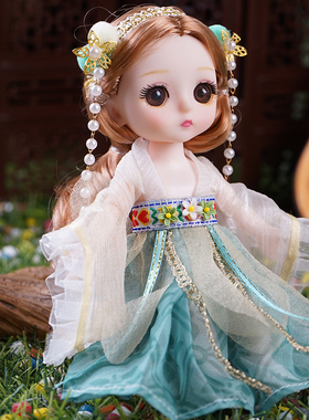 迷你娃娃小号古风汉服芭公主女孩玩具比可换装玩偶2025新款洋娃娃