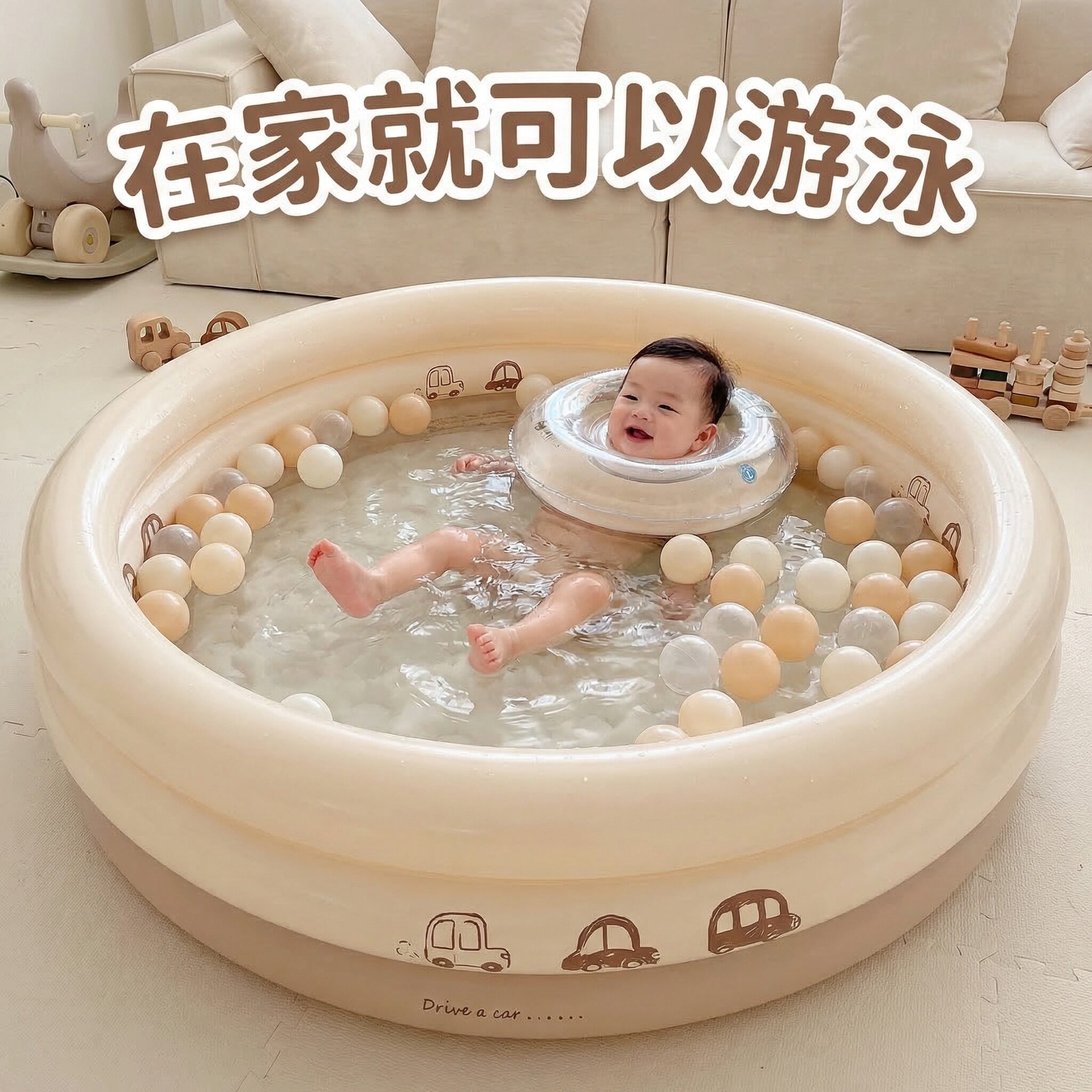 游泳池充气儿童家用折叠户外宝宝戏水池婴儿大号加厚免安装浴池