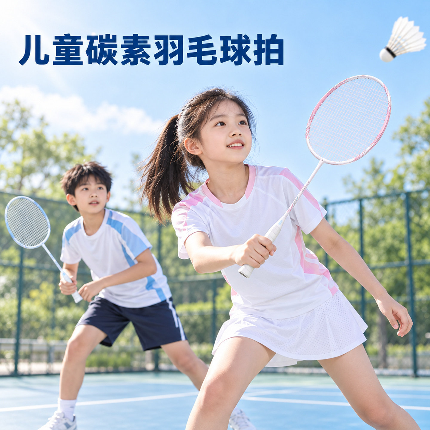 儿童羽毛球拍轻量不累手