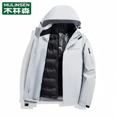 新款户外冲锋衣三合一羽绒服