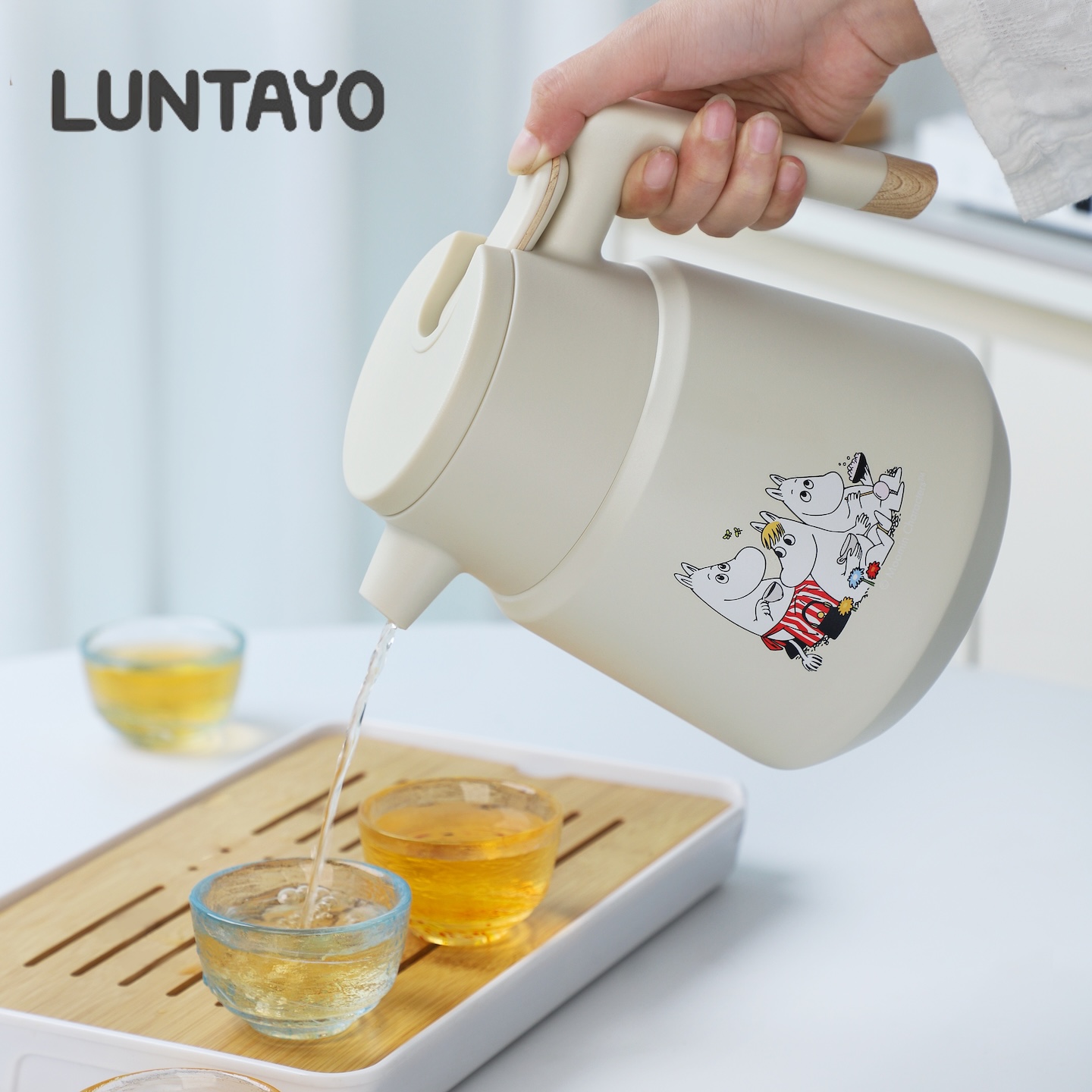 日本Luntayo姆明联名泡茶壶