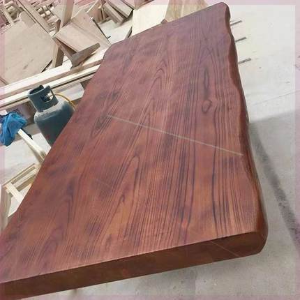 实木吧台板定制松木老榆木白蜡木原木餐桌面板办公桌面隔板飘窗板