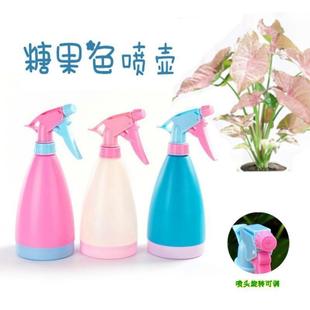 园艺浇花糖果色小喷壶多肉植物喷水壶手压式 喷雾瓶浇花消毒洒水壶
