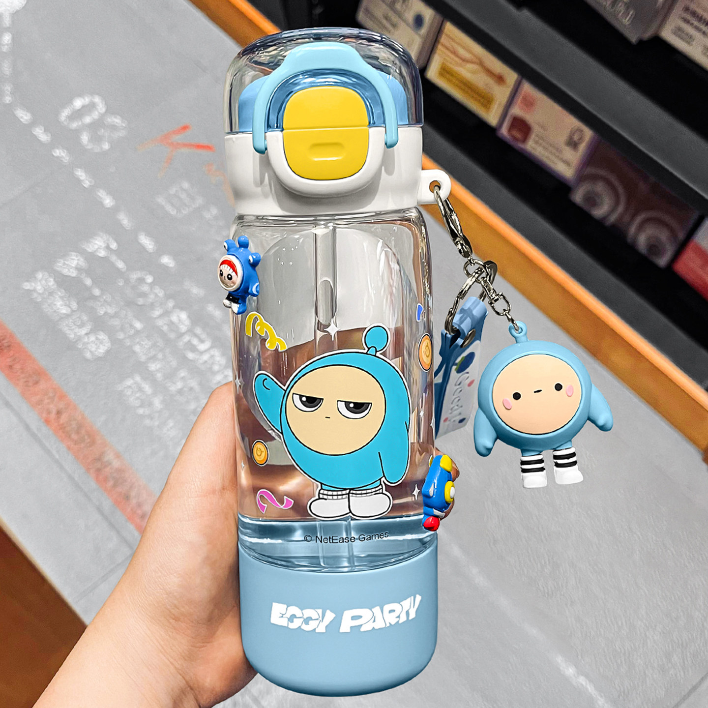 蛋仔派对水杯儿童学生上学专用新款高颜值塑料水壶户外便携双饮杯,餐饮具,随手杯,淘宝优惠券,粉丝福利购,淘宝优惠卷