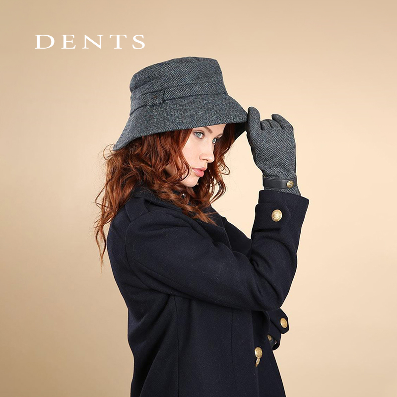 DENTS女士秋冬绸缎内里渔夫帽
