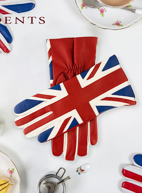 DENTS毛羊皮100%真丝内里四春秋款英伦潮流男手套5-1005礼盒