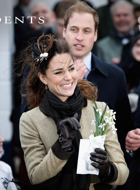 凯特王妃同款可触屏|DENTS真丝内里羊皮保暖女士手套7-5000礼盒