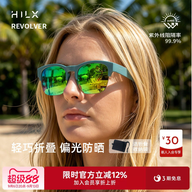 HILX Revolver加拿大户外半框偏光墨镜折叠太阳镜新款防紫外线图片